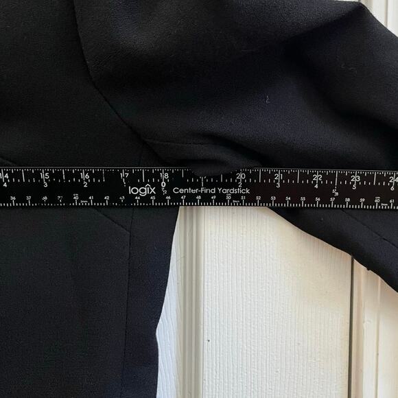 Vintage Pendleton Black Virgin Wool Shoulder Pads Boxy Crop Blazer Size 6 USA - Picture 8 of 13